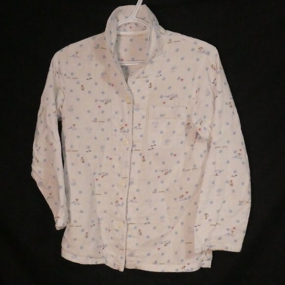 Unbranded | small | White Playful Pattern Long Sleeved Pajama Shirt - Picture 1 of 15